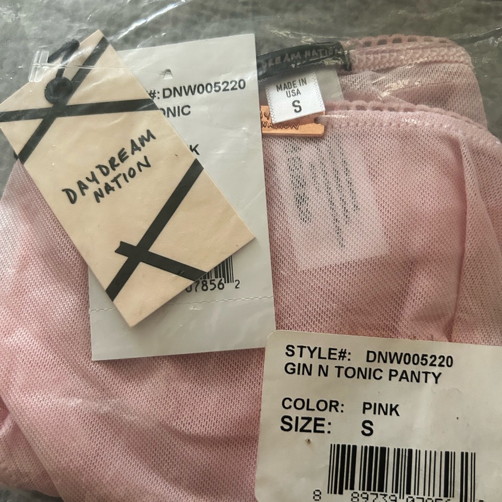 NWT Daydream Nation Gin N Tonic Mid-rise Brief, light pink, Small - Picture 3 of 3